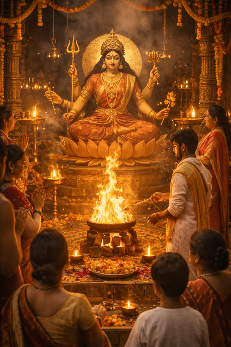 Navratri Special Pooja Package with Three Sacred Rituals - Retail Maharaj