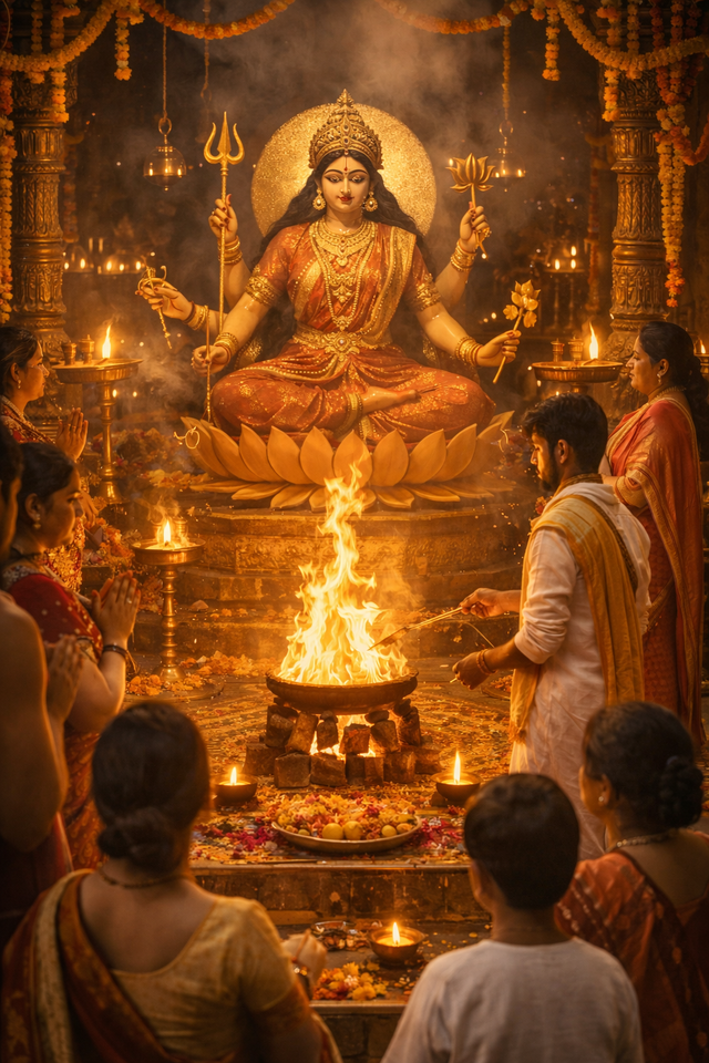 Navratri Special Pooja Package with Three Sacred Rituals - Retail Maharaj