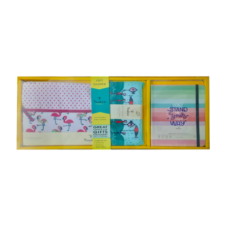 Pinaken Gift Hamper Set with Folded Sling Bag Utility Pouch and A5 Notebook - Retail Maharaj