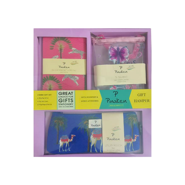 Pinaken Gift Hamper Set Combo with Sling Bag Utility Pouch and Magnet Notepad - Retail Maharaj