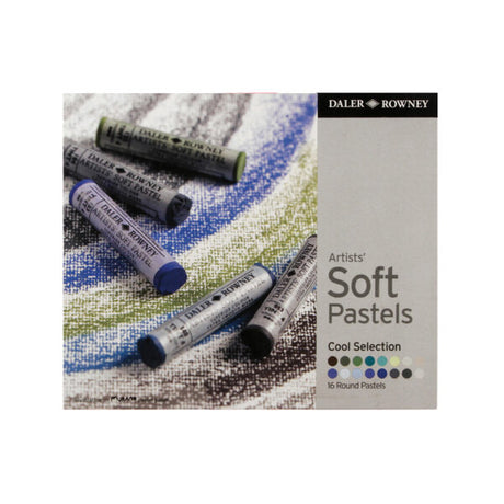 Daler Rowney Artists Soft Pastels Set of 16 Professional Colours - Retail Maharaj