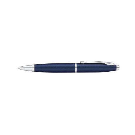 Cross AT0112-18 Calais Matte Metallic Ballpoint Pen Midnight Blue with Chrome Trims - Retail Maharaj