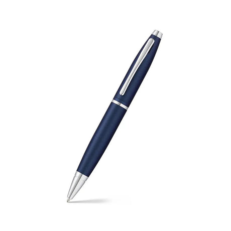 Cross AT0112-18 Calais Matte Metallic Ballpoint Pen Midnight Blue with Chrome Trims - Retail Maharaj