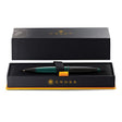 Cross Calais Green Lacquer Ballpoint Pen with Art Deco Inspired Design - Retail Maharaj