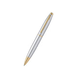 Cross Calais Chrome Ballpoint Pen with Gold Trim Elegant Writing Instrument - Retail Maharaj