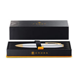 Cross Calais Chrome Ballpoint Pen with Gold Trim Elegant Writing Instrument - Retail Maharaj