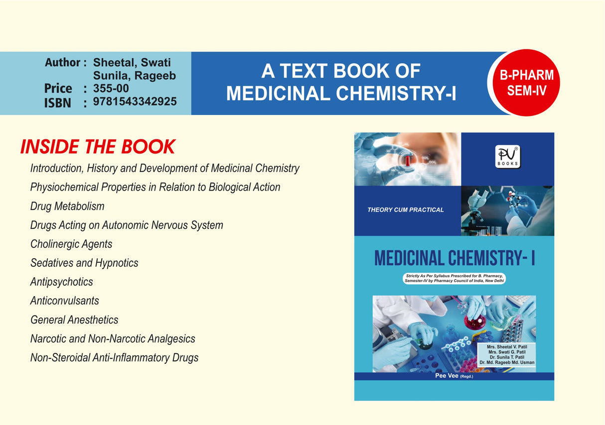MEDICINAL CHEMISTRY-I (SEM IV) B.PHARM - Retail Maharaj