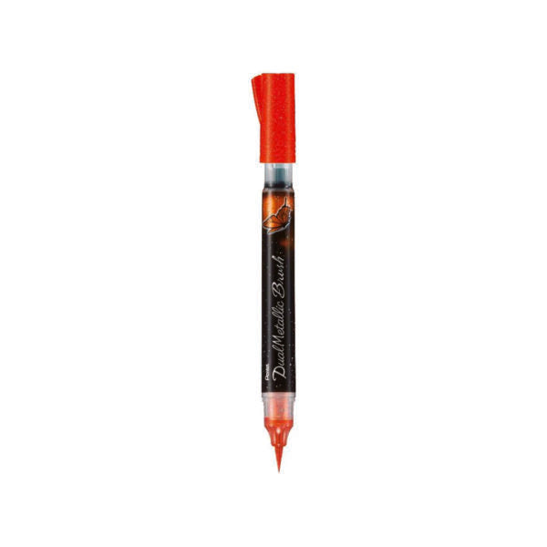 Pentel Dual Metallic Brush Pen Opaque Metallic Ink - Retail Maharaj