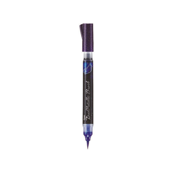 Pentel Dual Metallic Brush Pen Opaque Metallic Ink - Retail Maharaj