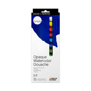 Daler Rowney Simply Opaque Watercolour Gouache Paint Set for Beginners and Hobby Artists - Retail Maharaj