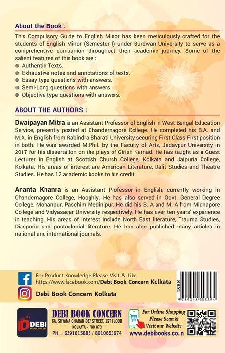 Compulsory Guide to English Minor [ENGL- 1021] Burdwan University Semester 1 (English Version) - Retail Maharaj
