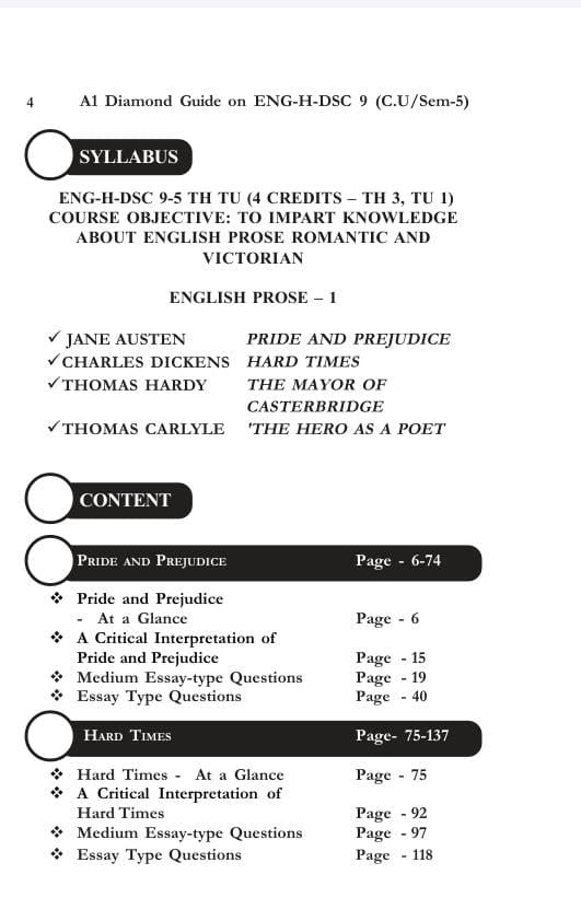A One Diamond Guide on English Prose-I [ENG-H-DSC 9] for Calcutta University SEM-V: NEP Aligned B.A. Major/Minor Syllabus - Retail Maharaj