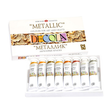 Decola Acrylic Colors Metallic 18 ml x 8 Shades Made in Russia - Retail Maharaj