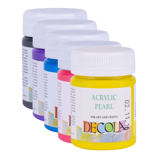 Decola Acrylic Pearl Colours 50 ml Open Stock Made in Russia - Retail Maharaj
