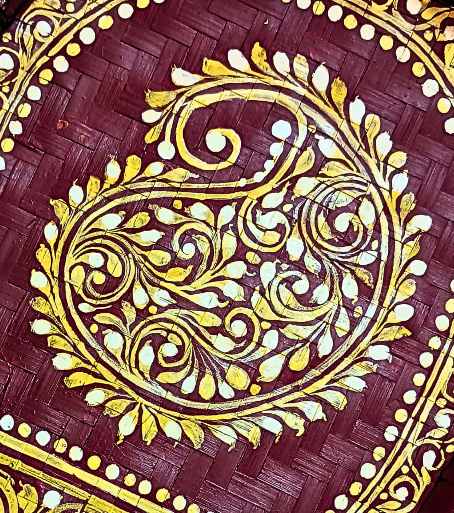 Premium Authentic Hand-Painted Bamboo Kulo (14×11 Inch) – Bengali Borondala Platter for Wedding Rituals & Decor
