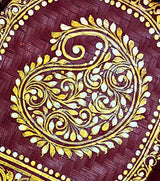 Premium Authentic Hand-Painted Bamboo Kulo (14×11 Inch) – Bengali Borondala Platter for Wedding Rituals & Decor