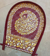 Premium Authentic Hand-Painted Bamboo Kulo (14×11 Inch) – Bengali Borondala Platter for Wedding Rituals & Decor