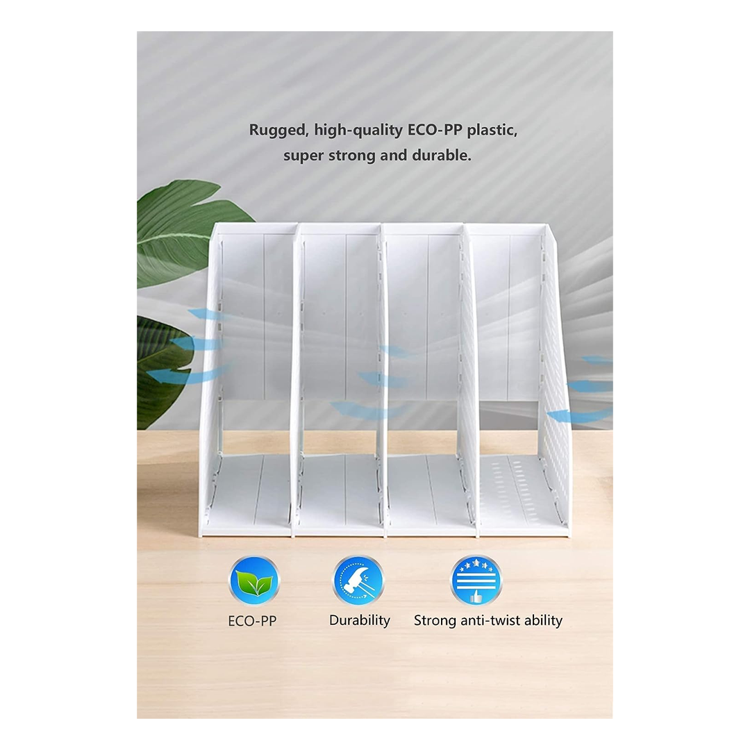 Deli Foldable Quadruplicate Magazine File A4 Desk Organizer - Retail Maharaj