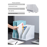 Deli Foldable Quadruplicate Magazine File A4 Desk Organizer - Retail Maharaj