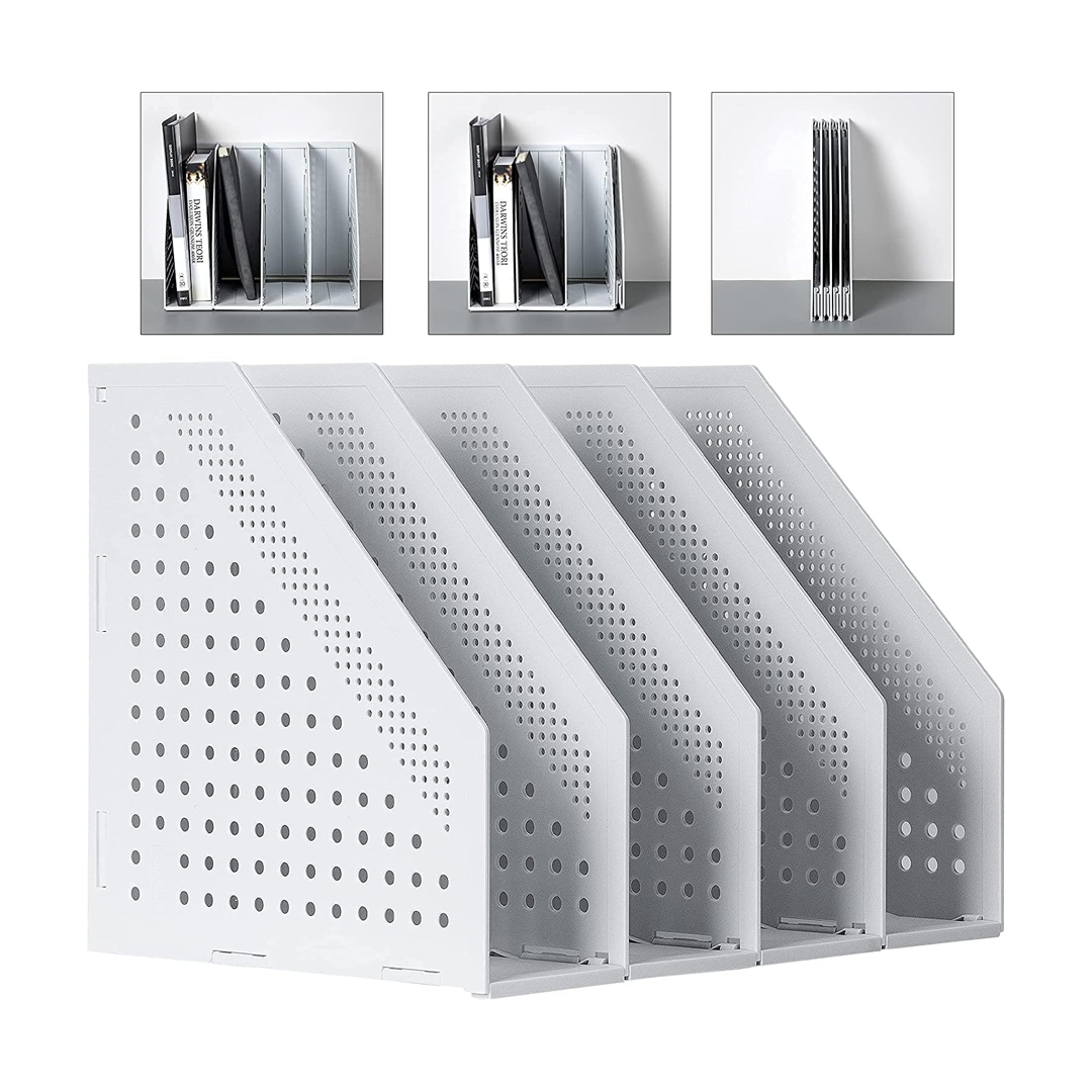 Deli Foldable Quadruplicate Magazine File A4 Desk Organizer - Retail Maharaj