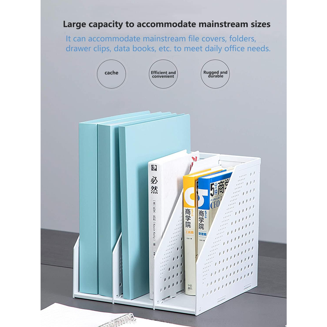 Deli Foldable Quadruplicate Magazine File A4 Desk Organizer - Retail Maharaj