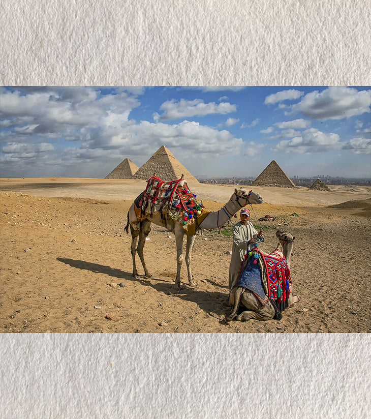 Premium Photographic Art – Desert Royalty: Pyramids of Giza, Cairo by Sayantan Sengupta (8"x12")