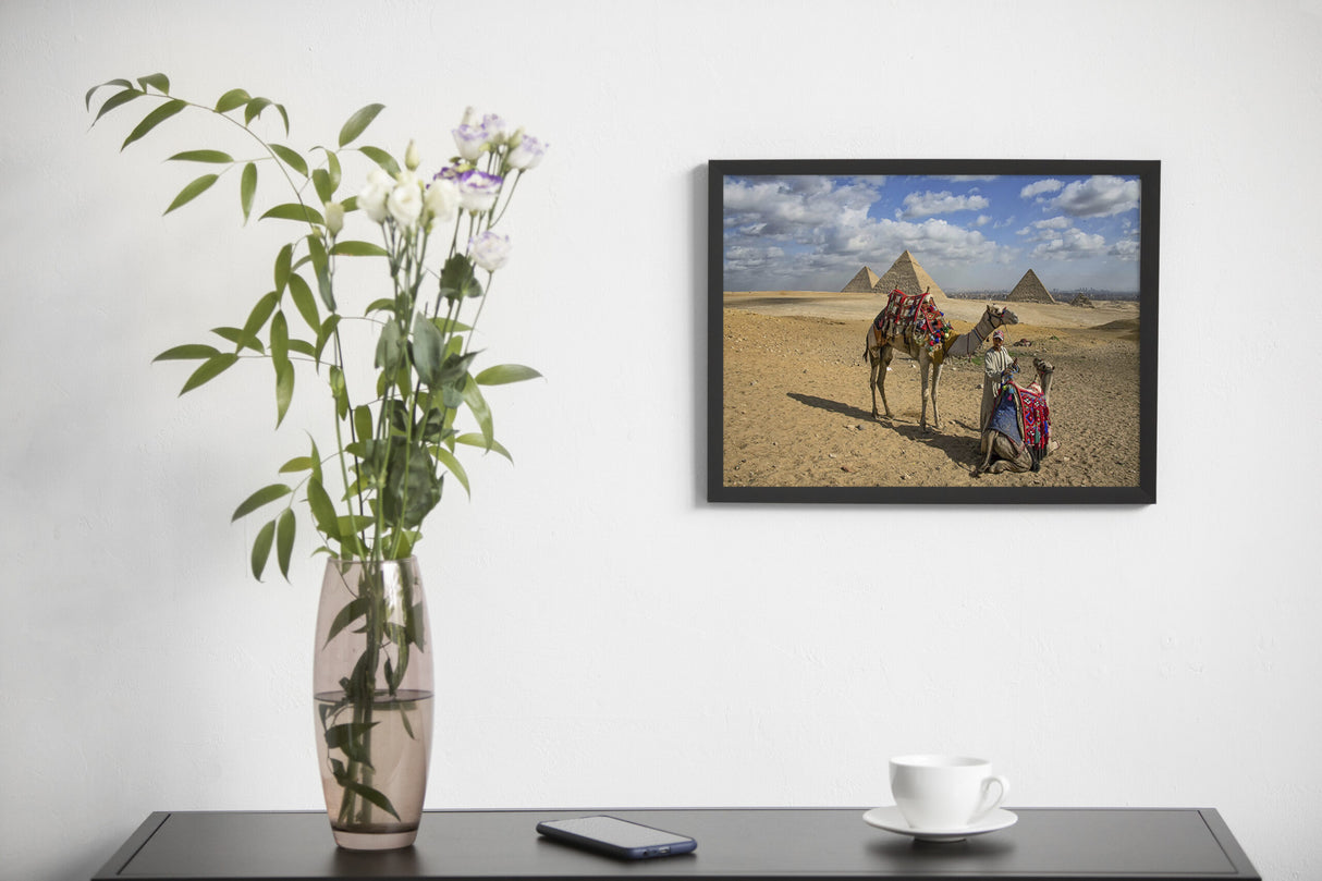 Premium Photographic Art – Desert Royalty: Pyramids of Giza, Cairo by Sayantan Sengupta (8"x12")