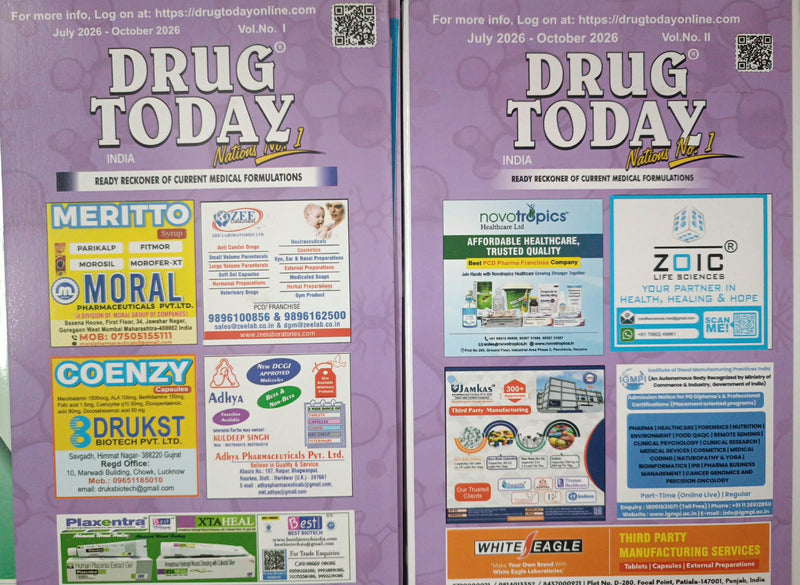 Drug Today (Vol - I & II) July 2026 - October 2026 (English Version)