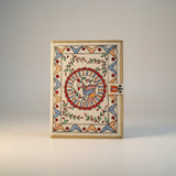 Handmade Jute File Folder with Madhubani Art | Eco-friendly Mithila Painting Document Holder - Retail Maharaj