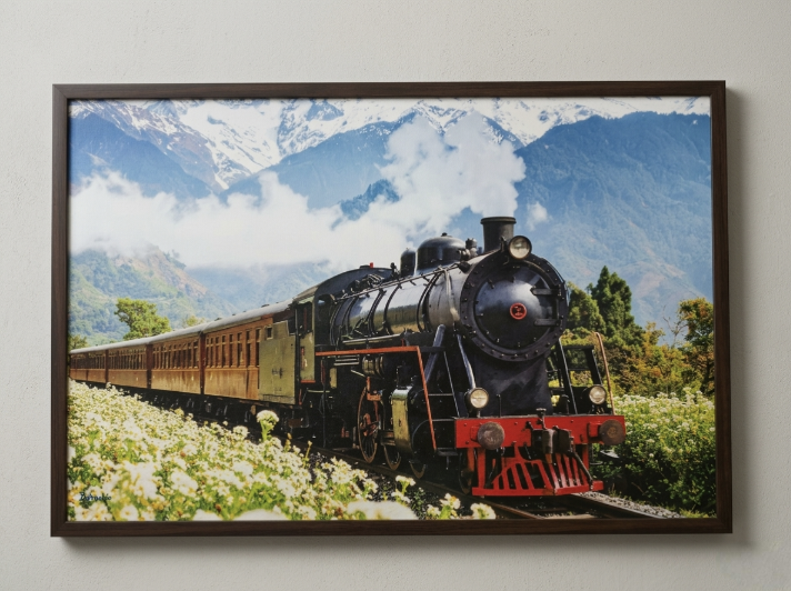 Echoes of Steel Through Himalayan Silence – Digital Artwork by Debashis Sen (36 × 24 Inch)