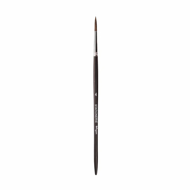 Stationerie Round Brush Size 4 Velour Mix Media - Retail Maharaj