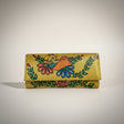 Handmade Madhubani Golden Silk Clutch | Mithila Art Ethnic Handbag Traditional Indian Accessory - Retail Maharaj