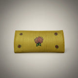 Handmade Madhubani Golden Silk Clutch | Mithila Art Ethnic Handbag Traditional Indian Accessory - Retail Maharaj