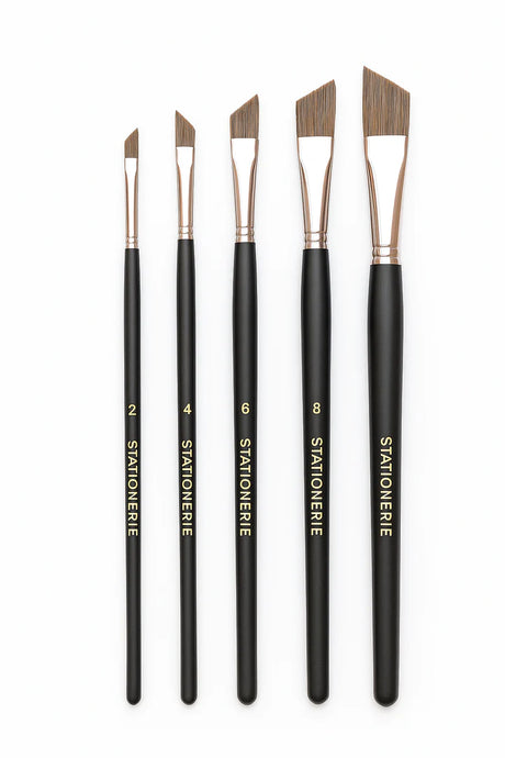 Retail Maharaj Angular Brush Set of 5 Velour Mix Media - Retail Maharaj