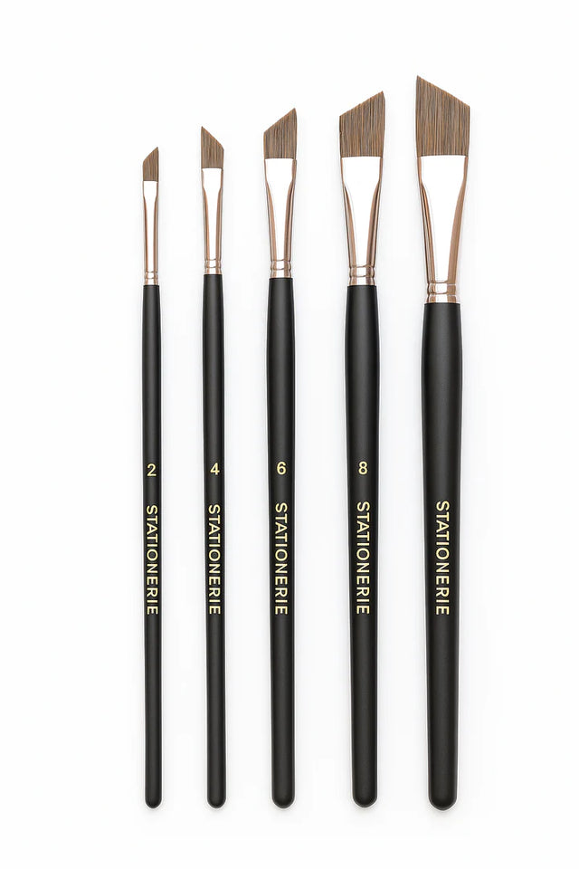 Retail Maharaj Angular Brush Set of 5 Velour Mix Media - Retail Maharaj