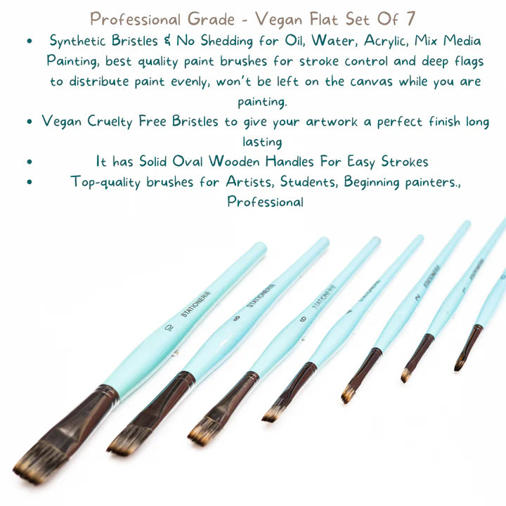 Retail Maharaj Flat Brush Set of 7 SH Mangosta - Retail Maharaj