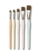 Retail Maharaj Flat Brush Set of 5 Kolinsky Synthetic Candy Handle - Retail Maharaj