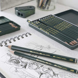 Faber Castell 9000 Professional Graphite Pencil Art Set Tin Pack - Retail Maharaj