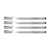 Faber Castell Ecco Pigment Fineliner Black Ink Wallet Set for Sketching Illustration and Technical Drawing - Retail Maharaj