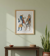 Authentic Gond Painting – Tribal Family Journey Scene Folk Art (11 × 15 Inch)