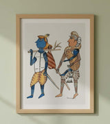 Authentic Gond Painting – Tribal Family Journey Scene Folk Art (11 × 15 Inch)