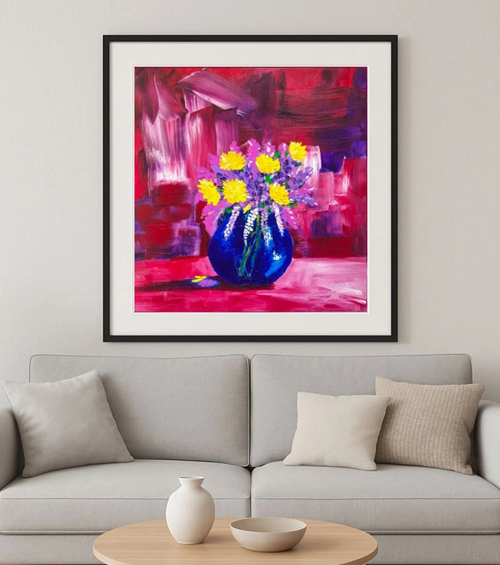 Premium Original Floral Art – Flower: Bold Floral Still Life Art