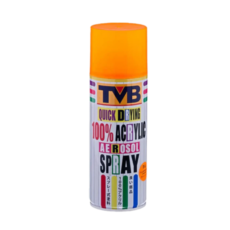 TVB Acrylic Aerosol Spray Fluorescent Orange 400ml for Art and Crafts - Retail Maharaj