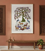 Authentic Gond Painting – Forest Deer Sanctuary Tribal Art (36 × 24 Inch)