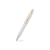 Sheaffer 100 Ballpoint Pen and Desk Table Clock Gift Set Bright Chrome Gold - Retail Maharaj