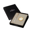 Sheaffer 100 Ballpoint Pen and Desk Table Clock Gift Set Bright Chrome Gold - Retail Maharaj