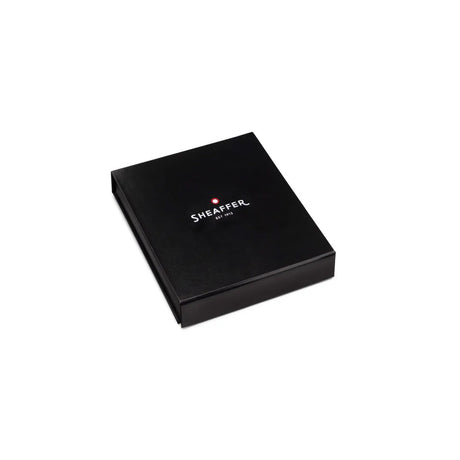 Sheaffer 100 Ballpoint Pen and Desk Table Clock Gift Set Bright Chrome Gold - Retail Maharaj
