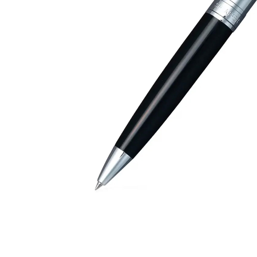 Sheaffer 100 Ballpoint Pen with Business Card Holder Gift Set Glossy Black Chrome - Retail Maharaj