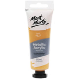 Monte Marte Metallic Acrylic Paint Premium 50ml Tube (Bronze) - Retail Maharaj