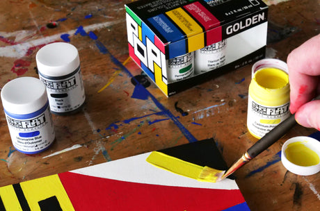 Golden SoFlat Matte Acrylic Paint Pop Set High Opacity Smooth Leveling Artist Matte Colours for Bold Professional Art - Retail Maharaj